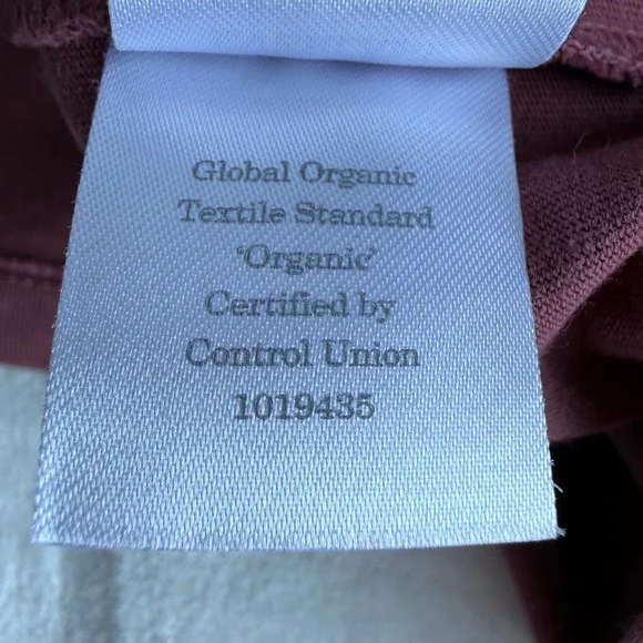 Everlane Uniform Pocket T Shirt Tee Medium Short Sleeves Organic Cotton Burgundy - Picture 7 of 9
